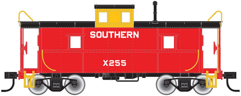C&O-Style Steel Center-Cupola Caboose - Ready to Run -- Southern Railway #X256 (red, black, yellow)