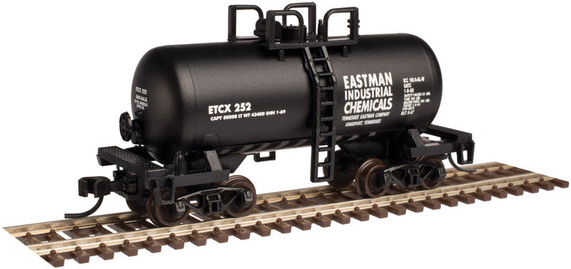 28' Beer Can Shorty Tank Car - Ready to Run -- Eastman Chemical ETCX #257 (black, white)