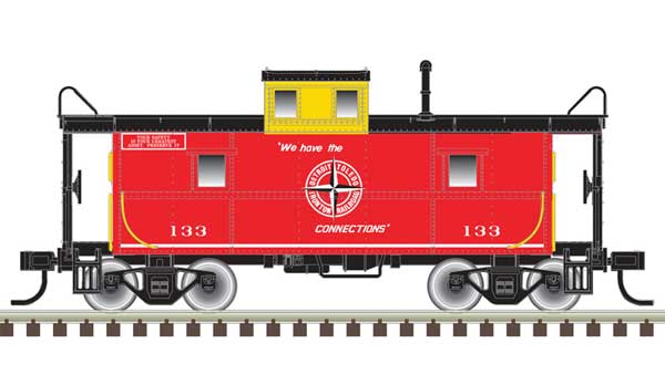 C&O-Style Steel Center-Cupola Caboose - Ready to Run -- Detroit, Toledo & Ironton 130 (red, yellow)