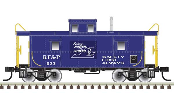 C&O-Style Steel Center-Cupola Caboose - Ready to Run -- Richmond, Fredericksburg & Potomac 923 (blue, white)