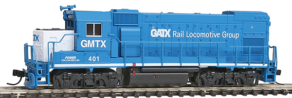 Trainman(R) Diesel EMD GP15-1 - Standard DC -- GATX Rail Locomotive Group GMTX #401 (blue, white)