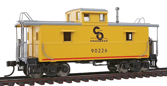 Atlas HO Trainman(TM) C&O-Style Center Cupola Caboose -- Chesapeake & Ohio #90226 (yellow, blue)