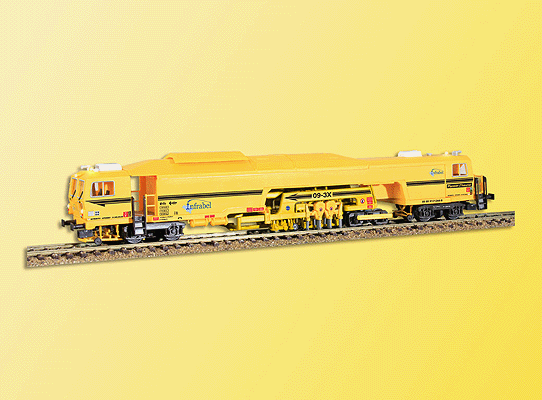 Plasser & Theurer 09-3X Production Tamper - 2-Rail DCC Equipped -- With Directional LED Lights & Moving Tamper Parts Infrabel (yellow, black)-1