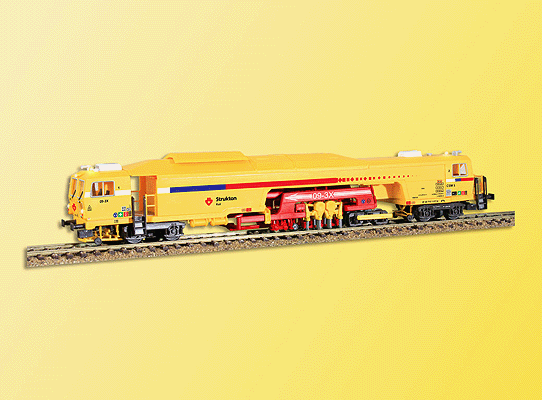 Plasser & Theurer 09-3X Production Tamper - 2-Rail DCC Equipped -- With Directional LED Lights & Moving Tamper Parts Strukton (yellow, red)-1