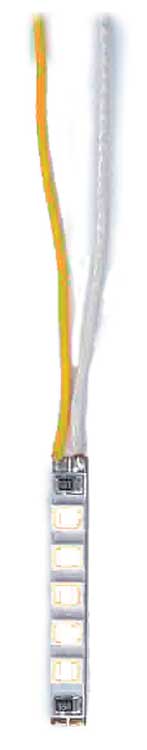 Mini LED Light Strips -- 2.3mm Wide, 5 LEDs (white) pkg(4)