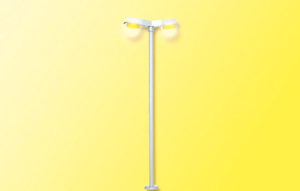 LED Streetlight -- Double Modern Street Lamp 3-15/16" 10cm 10-16 Volt, Yellow LED-1