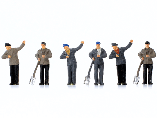 Working People Figure Set -- Railroad Workers (Railmen) pkg(6)-1