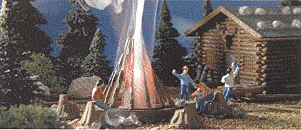 Campfire w/Flickering Light -- Kit-1