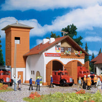 Fire Station 112 -- 5-13/64 x 5-5/8 x 4" 13 x 14 x 10cm; 2-13/32 x 2-13/32 x 5-13/64" 6 x 6 x
