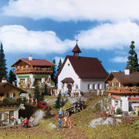 Village w/Church Set/4