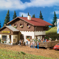 Semi-Detached Stucco House 2-Pack -- Kit - Half-Timber (white), 4-1/16 x 3-1/4 x 5-1/4" 10.4 x 8.3 x 13.3cm