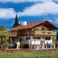 Alpine Chalet w/Car Port -- 6-13/16 x 4-13/32 x 3-5/8" 17 x 11 x 9cm