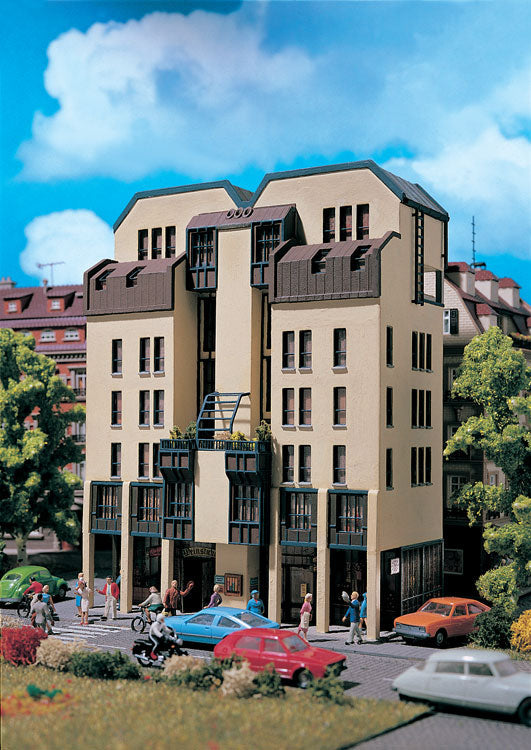Modern Apartment Building -- 6 x 4-9/16 x 7-7/8" 15.2 x 11.5 x 20cm