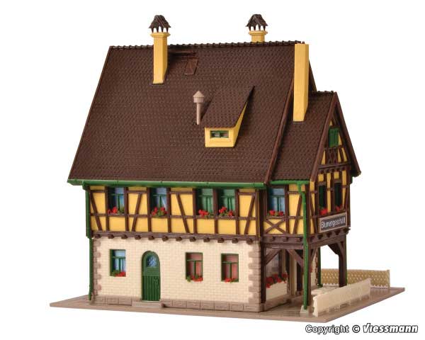Florist Shop with Interior -- Kit - 4-3/16 x 3-1/4 x 1-1/8" 10.7 x 8.3 x 10.5cm-2