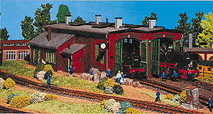 Two-Stall Engine Shed -- 12 x 7-5/8 x 3-1/2" 30.5 x 19.5 x 9cm