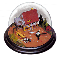 Globe Scene w/Clock