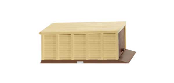 Single-Car Garage -- Kit (ivory, brown)