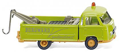 1957 Borgward Tow Truck - Assembled -- Borgward Service (lime green, yellow, German Lettering)