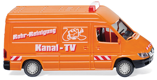 Mercedes-Benz Sprinter Cargo Van - Assembled -- Rohr-Reinigung Kanal-TV (orange, red, white, German Lettering)