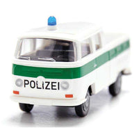 1967-1971 Volkswagen T2 Crew-Cab Pickup Truck - Assembled -- Police (white, green, German Lettering)