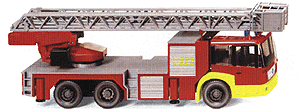 Emergency - Fire Dept. Vehicles -- City Service Aerial Ladder DLK 30 PLC w/Mercedes Econic Cab (red, yellow)