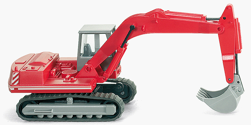 Construction Equipment - Excavator -- Red