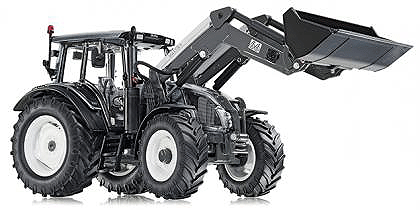 Valtra N123 Front-End Loader - Assembled -- Black, White-1