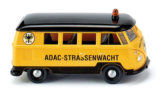 1963 Volkswagen T1 Passenger Van - Assembled -- ADAC (yellow, black, German Lettering)
