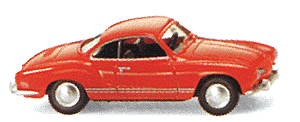 European Automobiles - Volkswagen -- Karmann Ghia Hardtop 2-Door Coupe (red)