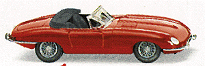 Automobile Jaguar Roadster -- E-Type w/Top Down (red)