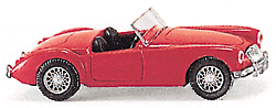 European Automobile - MG A -- Roadster Convertible (red) w/Top Down