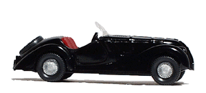 BMW 328 Convertible - Assembled -- Top Down (black)