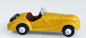 BMW 328 Convertible - Assembled -- Top Down (yellow)