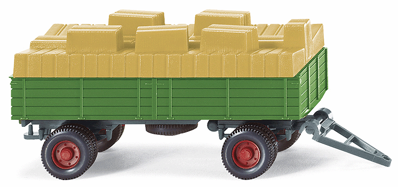 Farm Equipment -- Agricultural Trailer w/Hay Bales
