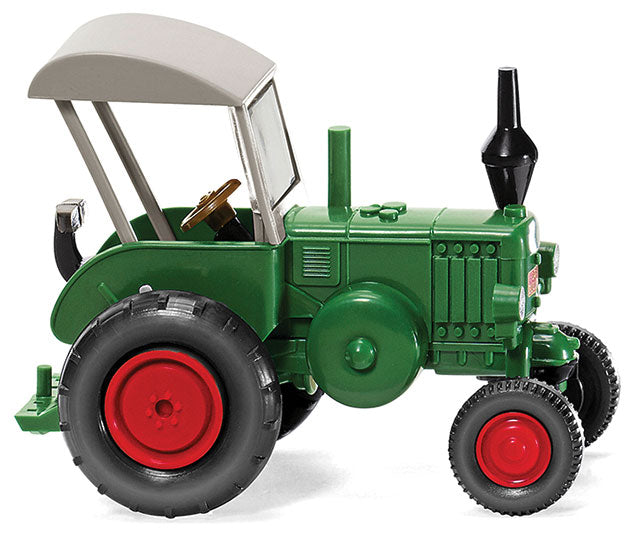 1936 Lanz Bulldog Farm Tractor w/Roof - Assembled -- Green, Red, Gray