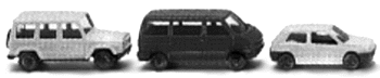 VW Golf/MB G320/VW van