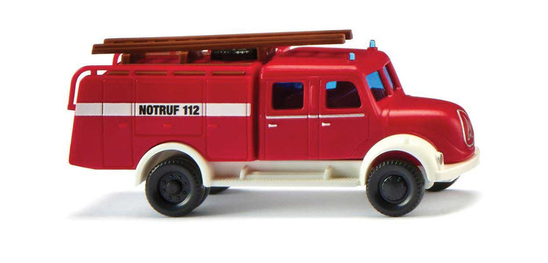 1955-1961 Magirus TLF 16 Fire Truck - Assembled -- Fire Department (red, white, German Lettering)