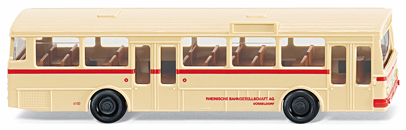 Mercedes-Benz O 305 Bus - Assembled -- Rheinische Bahngesellschaft AG Dusseldorf (beige, red, German Lettering)