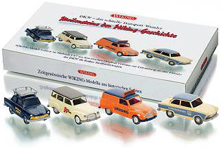 German Delivery Truck DKW 4-Pack - Assembled -- 2 Each: Universal (Apotheke & Bussing) & Junior (DKW Kundendienst & Zippert)