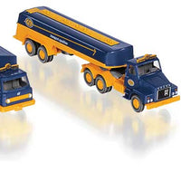 ASG Trucking Set - Assembled -- ASG Volvo N10 Tank Semi, International Harvester Low-Side Trucks, ASG Sign
