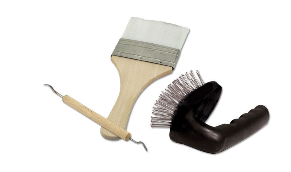 Rock Carving Tool Set -- Strata Brush, Chisel & Duster-2