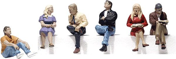 Scenic Accents(R) Figures -- People Sitting pkg(6)