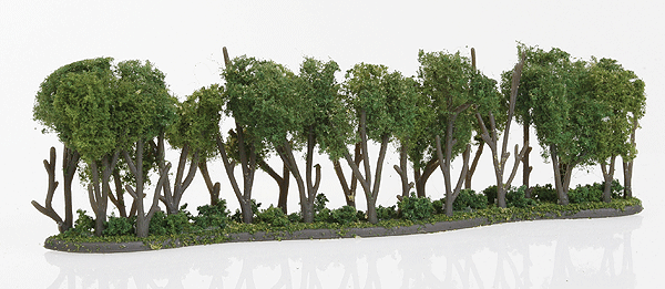 Hedge Row - Woodland Classics(TM) Ready Made Trees(TM) -- 7-3/4 x 1 to 2" 19.6 x 2.5 to 5cm
