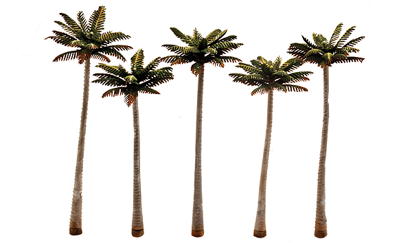 Large Palm Trees - Woodland Classics(TM) Ready Made Trees(TM) -- 4-3/4 to 5-1/4" 12.1 to 13.3cm pkg(5)