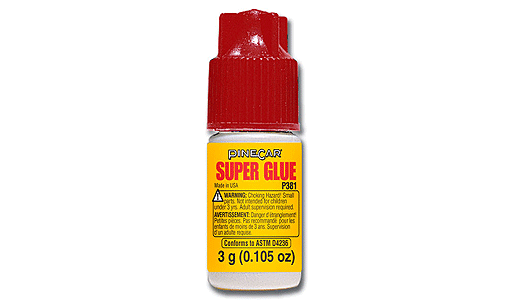 PineCar(R) Accessories -- Super Glue - 1/2 Ounce