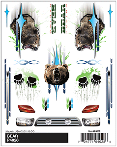 PineCar(R) Dry Transfer Decals -- Bear