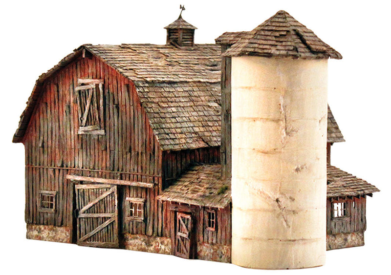 Rustic Barn - Landmark Structures(R) -- Kit 3 3/16 x 4 1/4" 8.09 x 10.7 cm