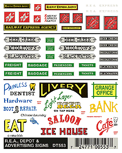 Dry Transfer Signs -- REA & advertising