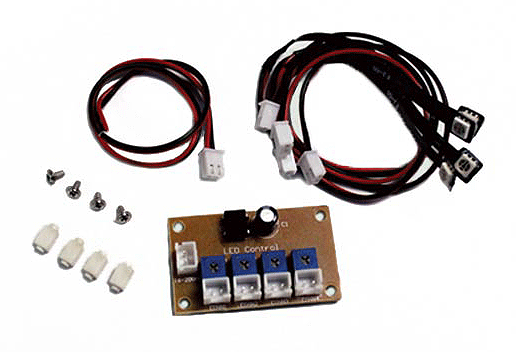 Lighting Kit for O Scale Built-&-Ready(R) Structures -- 2 Amber & 2 White LEDs, Control Circuit Board