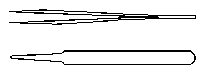 Stainless Steel Tweezer, Flat, Rounded Tip